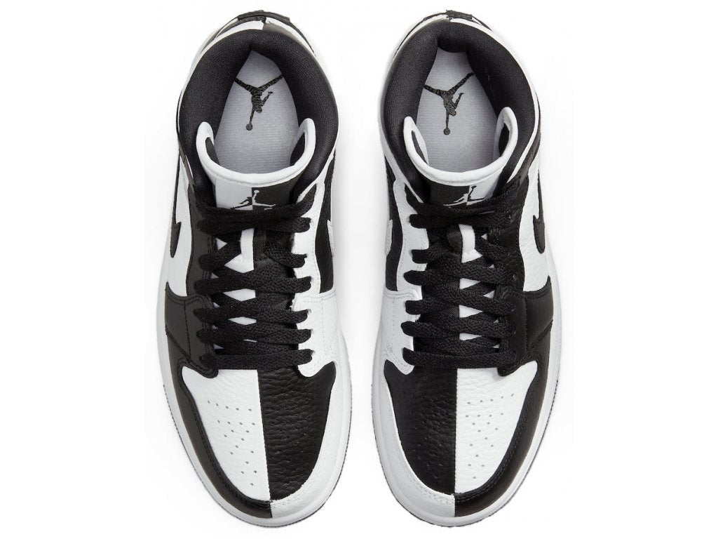 Air Jordan 1 Mid Split Black White (W)