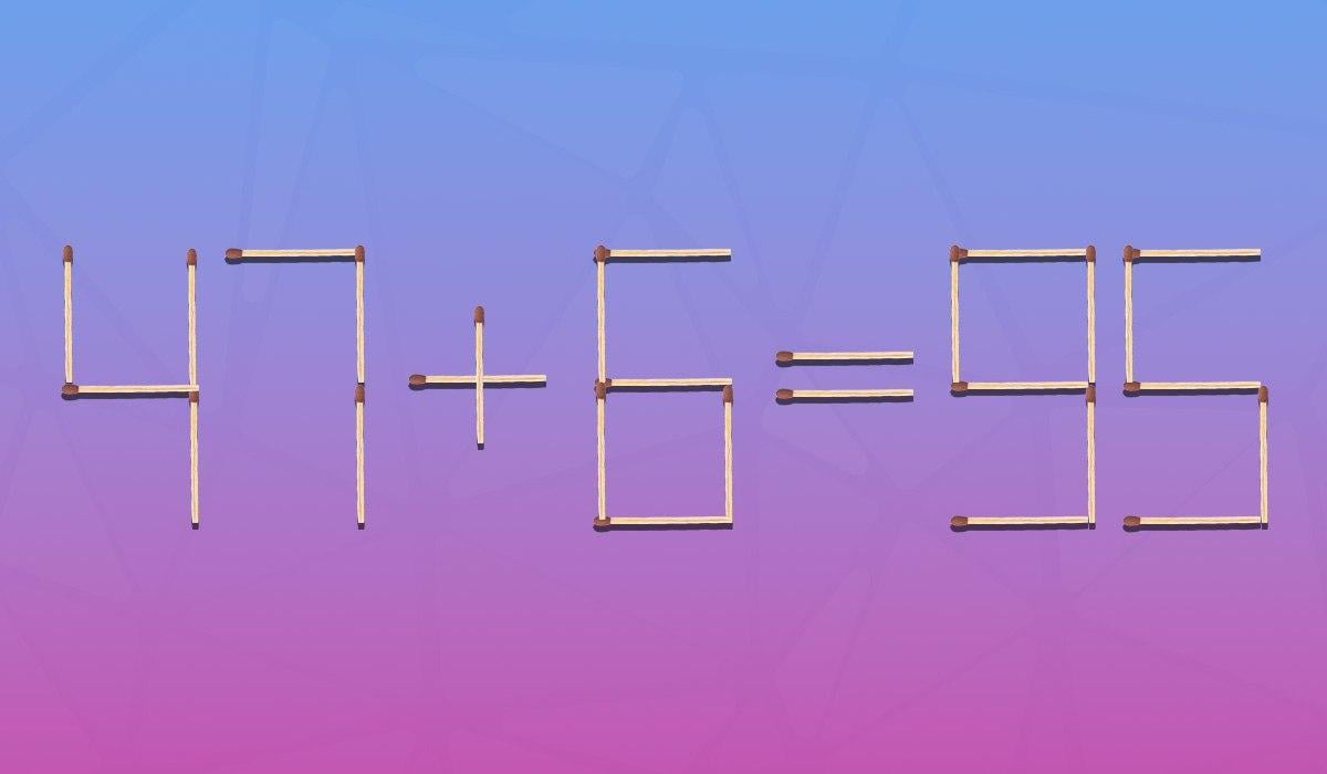 Kterou shodu je třeba přeskládat, aby byla rovnost správná: hádanka pro génie