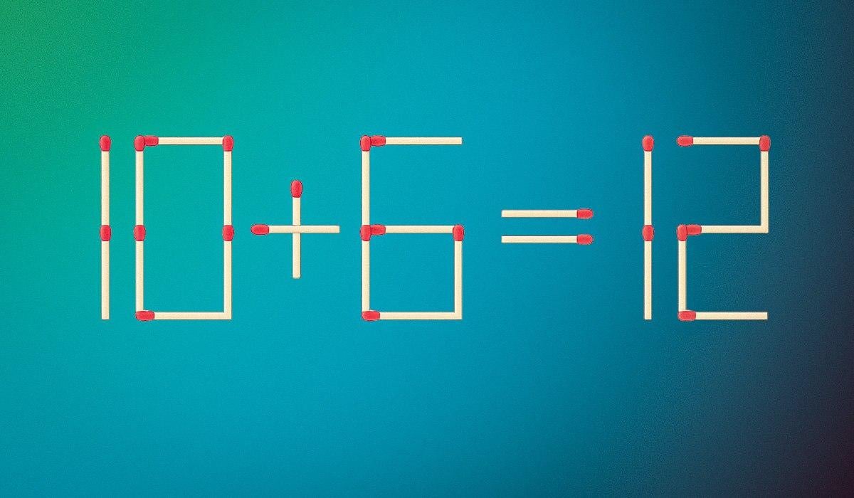 Aby byla rovnost správná, stačí přetáhnout pouze jednu shodu: hádanka pro génie