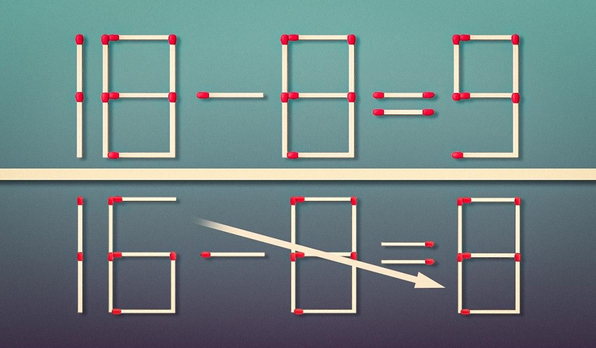 Problém pro opravdové génie: musíte přetáhnout jen jednu sirku.