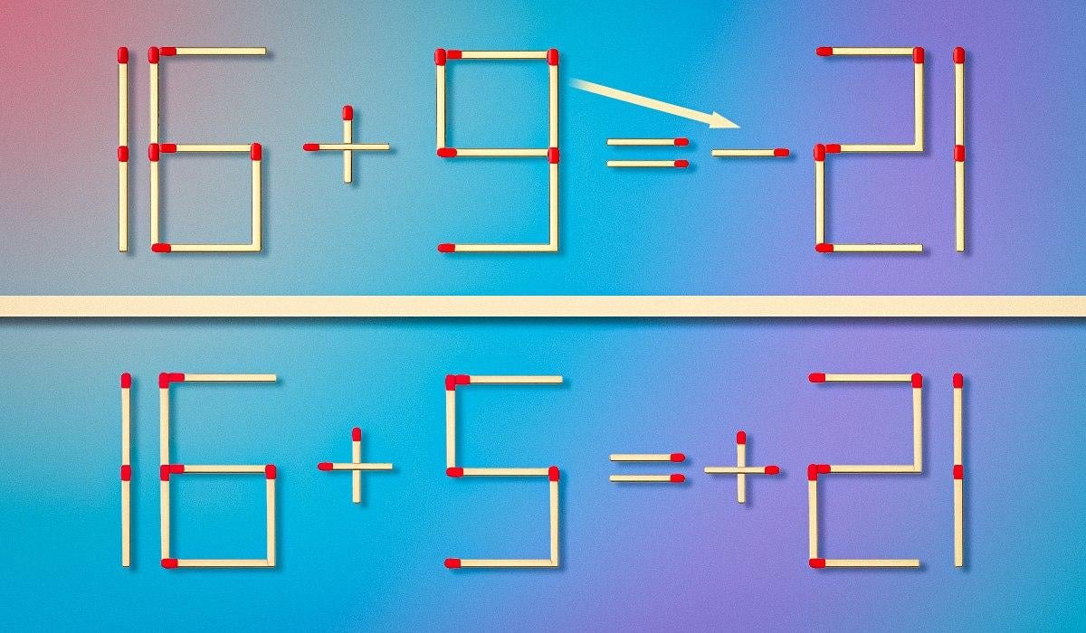 Kterou zápalku je třeba přetáhnout, aby byla rovnost správně: rychlý test pro ověření IQ