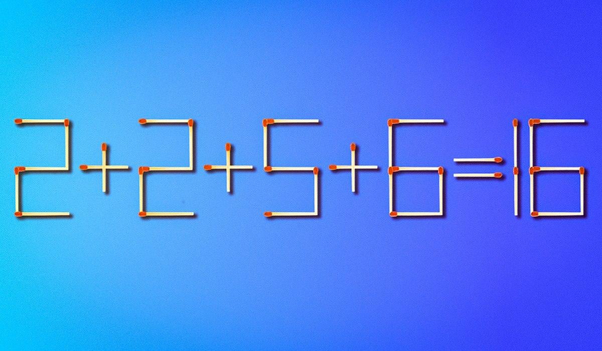 K opravě chyby stačí přesunout pouze jednu sirku: náročná hádanka